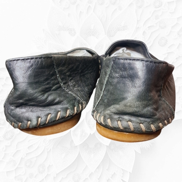 Adam Tucker By Me Too Butter-Soft Leather Flats In Charcoal  - Picture 9 of 11